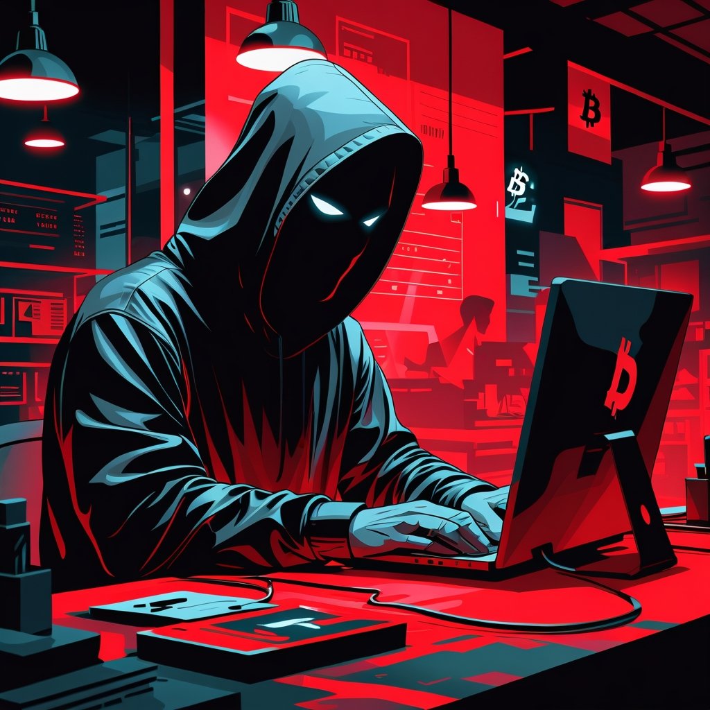 Dark web marketplace with cryptocurrency and cybercrime business