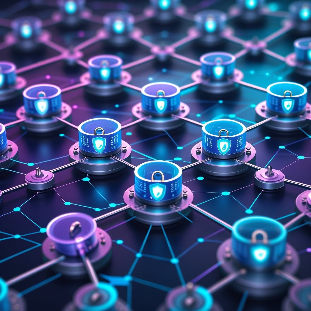 AI model supply chain security concept showing neural network nodes with security shields protecting against backdoor attacks